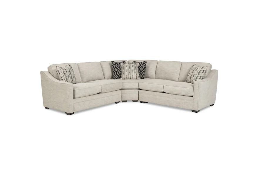 F9 Custom Collection Customizable 3-Piece Sectional by Craftmaster at Esprit Decor Home Furnishings